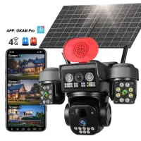 Camera Video PTZ 4G 12MP Alimentare Solara IP66 Vedere 355 Detectare Miscare Audio Bidirecțional