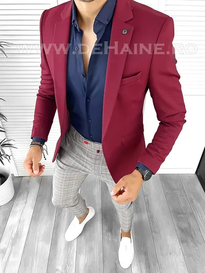 Tinuta barbati smart casual Pantaloni + Camasa + Sacou B8757