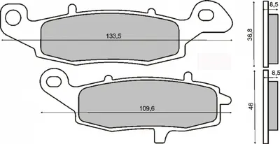 Placute frana (Sinter) Suzuki GSF 600 00- 04 GSX 600 98- 05