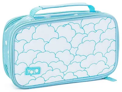 Penar școlar cu mâner YOLO Clouds - 2 fermoare