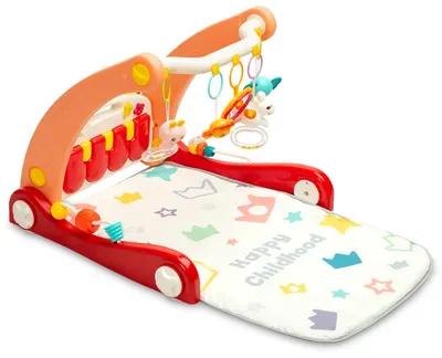 premergător pentru copii 2 în 1 cu suport muzical Caretero Toyz - Roz
