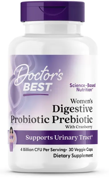 Doctor's Best Probiotic Prebiotic digestiv pentru femei, 30 capsule