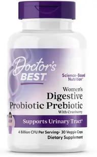 Doctor's Best Probiotic Prebiotic digestiv pentru femei, 30 capsule