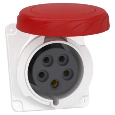 Priza Mureva, cu montare rap, unghi., 32A, 3P + N + E, 380, 415 V AC, panou