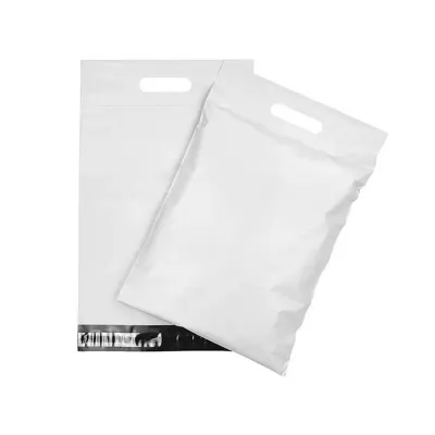 Plicuri curierat cu mâner - alb (set 100 buc) - 38x47+12cm