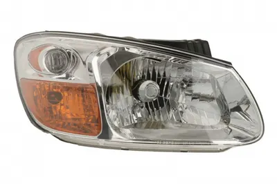 Far Dreapta (H4, mecanic, fara motoras, culoare insert: cromat, culoare semnalizator: galben) potrivit KIA CERATO I 01.07-12.08