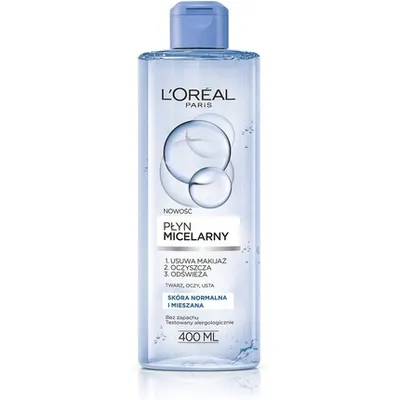 Apă micelară, L'Oreal Paris, 400 ml, piele normală și mixtă