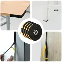 vidaXL Bandă din spumă autoadezivă 4 buc. Negru 20mm x 5m Spumă CR