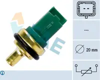 Senzor temperatura lichid racire (numar pini: 2, verde) potrivit VOLVO C30, C70 II, S40 II, S60 II, S80 II, V40, V50, V60 I, V70 III; CITROEN BERLINGO, BERLINGO MULTISPACE 1.25-2.2D 03.98-