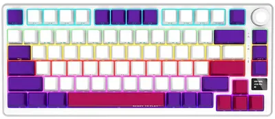Tastatură mecanică Lorgar - KBP7075W, wireless, Linear, RGB, alb