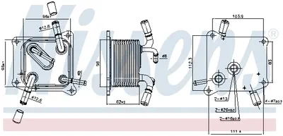Radiator ulei termoflot potrivit NISSAN JUKE, QASHQAI I, TIIDA 1.6 02.07