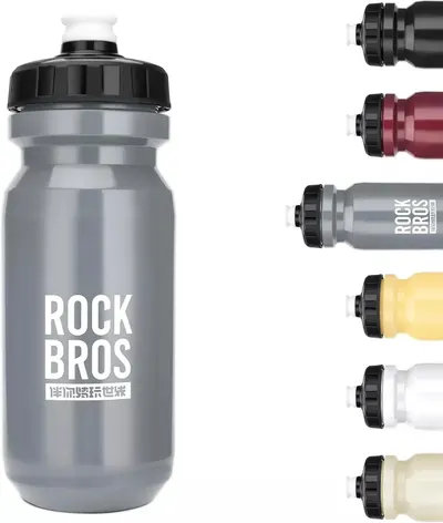 Bidon apă RockBros 600 ml, flexibil, fără BPA, gri