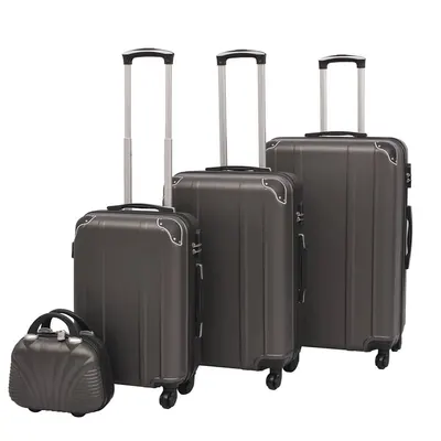 vidaXL Set de valize cu carcasă tare, antracit, 4 buc.