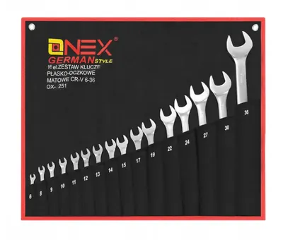 Set chei fixe combinate Onex 6 / 36mm cu 16 piese Cr V OX 251