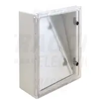Cutie de distributie din material plastic, usa transparenta TME504018T H×W×D=500×400×175mm, IP65, IK10, 1000V AC/DC, RAL7035