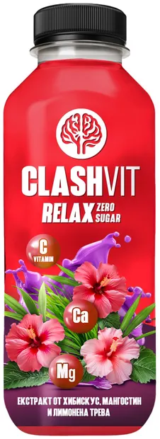 Apă vitaminizată ClashVit Relax, Hibiscus, 475 ml
