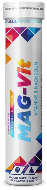 Mag-Vit, lămâie, 20 tablete efervescente, AllNutrition