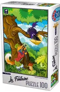 Puzzle 100: La Fontaine. Vulpea si corbul