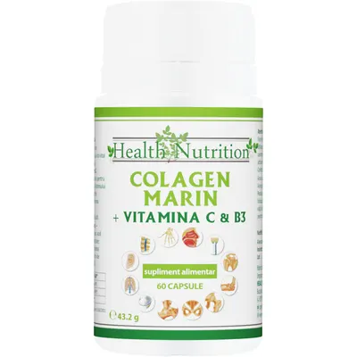 Colagen Marin Forte + Vitamina B3 + Vitamina C 60cps