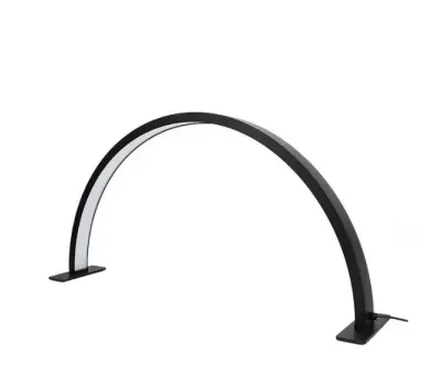 Lampa semiluna pentru masa diametru de 58cm | 36w LED | alb-negru