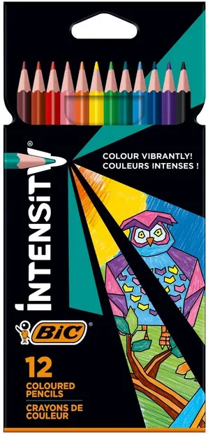 Creioane colorate BIC - Intensity, 12 culori