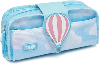 Penar școlar YOLO Flip - Hot Air Balloon, 1 fermoar