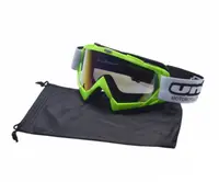 Ochelari motocross atv enduro Unit, culoare rama verde, lentila fumurie curcubeu