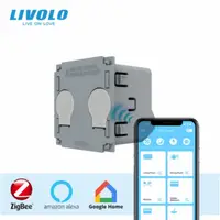 Modul intrerupator dublu tactil, Protocol Zigbee, cap scara / cap cruce, Generatia Noua