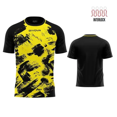 Tricou Givova Art galben/negru 2XL