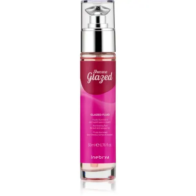 Inebrya Shecare Glazed Fluid ser cu efect iluminator pentru un par stralucitor si catifelat 50 ml