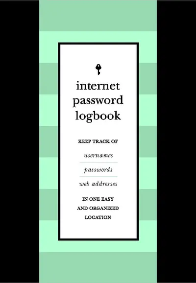 Internet Password Logbook
