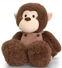 Jucarie de plus Keel toys - Maimuta cu salopeta, 20 cm