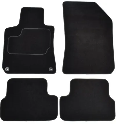 Covor podea MAMMOOTH Velours, set, culoare neagra, potrivit PEUGEOT 308 II 09.13-06.21, Saloon