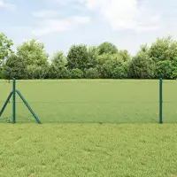vidaXL Gard de Sârmă Sudată pentru Fixare în Pământ 100 x 0,5 m Verde