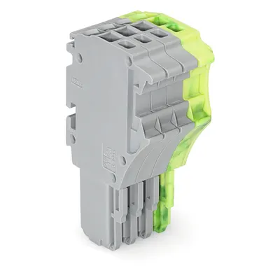 1-conductor female plug; 1.5 mm²; 4-pole; 1,50 mm²; gray, green-yellow