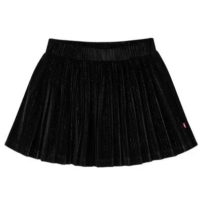 Fusta plisată pentru copii cu lurex, negru, 104
