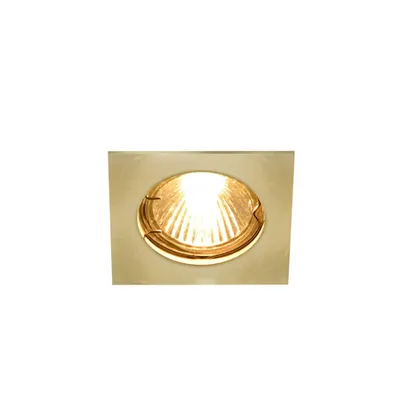 Spot incastrat, PIKA Ceiling lights GU10, brass indoor recessed ceiling light, brass, fixed, max. 50W