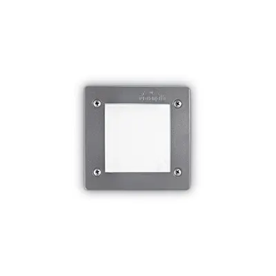 Spot in pardoseala Leti patrat, 1 LED, dulie GX53, L:115 mm, H:80 mm, Gri