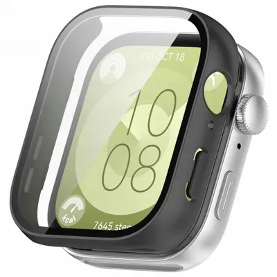 Husa Techsuit Defense360 Pro pentru Huawei Watch Fit 3, Neagra