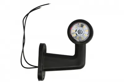 Lumina delimitare stanga, negru alb, LED lungime cablu 230mm, pe bratul mediu-lung, 12 24V