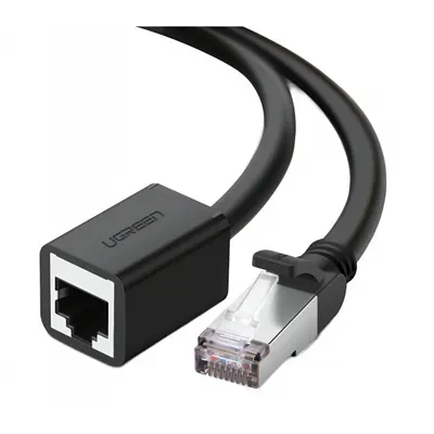 Prelungitor Cablu Retea UGREEN NW112, RJ45 - RJ45, 2m, Negru