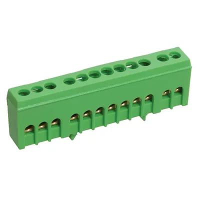 Neutral bus bar in body-Izolator onto a DIN-rail SHNI-6x9-12-k-Z