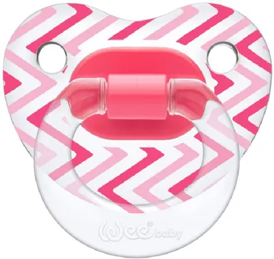 Suzetă Wee Baby Transparent, 0-6 luni, roz