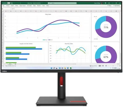 Monitor Lenovo - ThinkVision T32h-30, 31.5'', IPS, Anti-Glare, USB Hub, negru