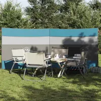 Gossi paravan de camping, albastru, 340x130 cm, impermeabil