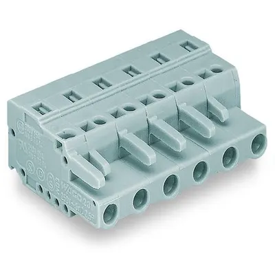 1-conductor female plug; 2.5 mm²; Pin spacing 7.5 mm; 10-pole; 2,50 mm²; gray