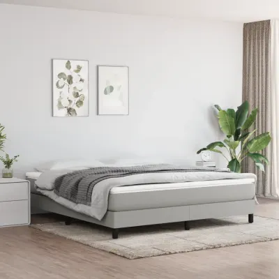 vidaXL Saltea cu arcuri buzunar, fermitate medie, gri deschis, 160x200x20 cm, textil