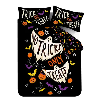 Lenjerie de pat neagră pentru pat dublu 200x200 cm Halloween Trick or Treat – Catherine Lansfield