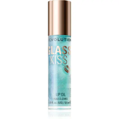 Revolution Glass Kiss ulei stralucitor de buze culoare Mermaid Blue 5.5 ml