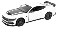 Mașinuță metalică Kinsmart - 2024 Ford Mustang Dark Horse, 1:38, albă